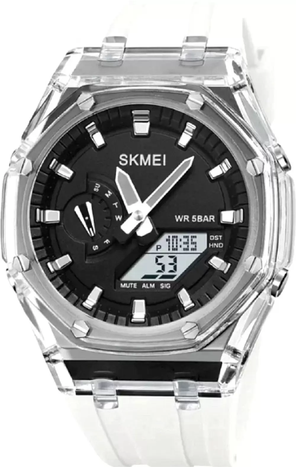 Skmei 2100 (белый/черный)