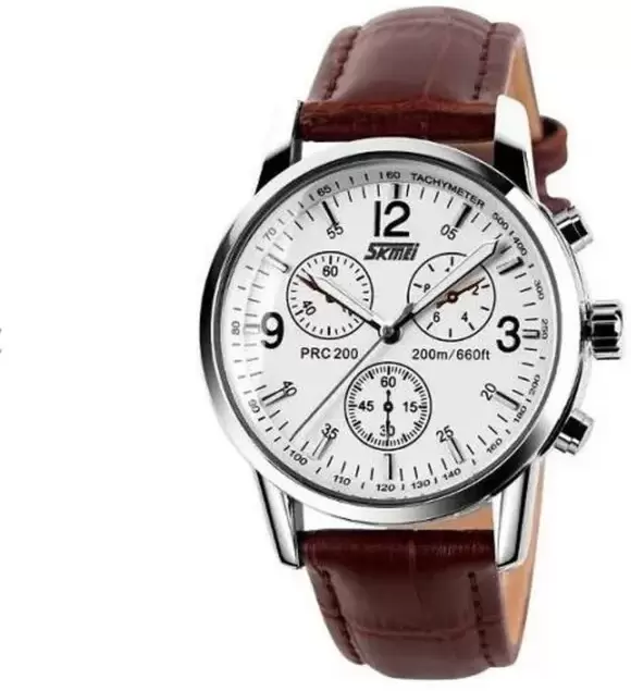 Skmei 9070 (коричневый/белый)