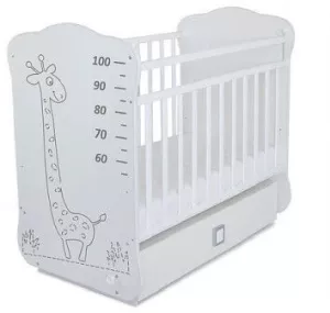 Детская кроватка СКВ-Компани 411001-2 (белый, серый Жираф) фото