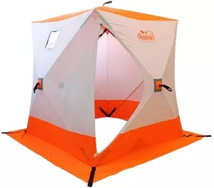 Палатка Следопыт КУБ 3 (белый/оранжевый) фото