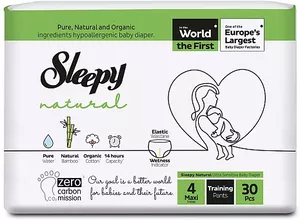Подгузники-трусики Sleepy Natural Jumbo Pack Maxi (30 шт) фото