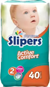 Подгузники детские Slipers №2 Mini Size 3-6 кг (40 шт) фото