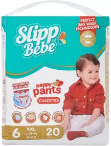 Подгузники-трусики детские Slipp Bebe №6 11-25 кг (20 шт) фото