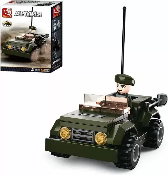 Конструктор Sluban Армия Военный джип / M38-B0587F фото