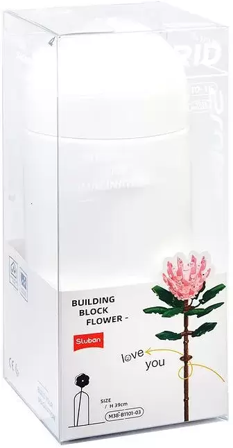 Sluban Цветы в вазе M38-B1101-03 Розовый цветок