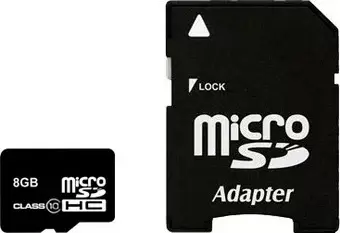 SmartBuy microSDHC (Class 10) 8 Гб + SD адаптер (SB8GBSDCL10-01)