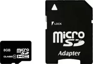 SmartBuy microSDHC (Class 10) 8 Гб + SD адаптер (SB8GBSDCL10-01)