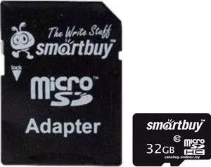 Карта памяти SmartBuy MicroSDHC 32Gb Class 10 + SD adapter (SB32GBSDCL10-01) фото