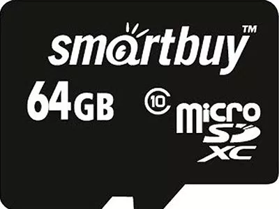 SmartBuy microSDXC 64Gb Class 10 + SD адаптер (SB64GBSDCL10-01)