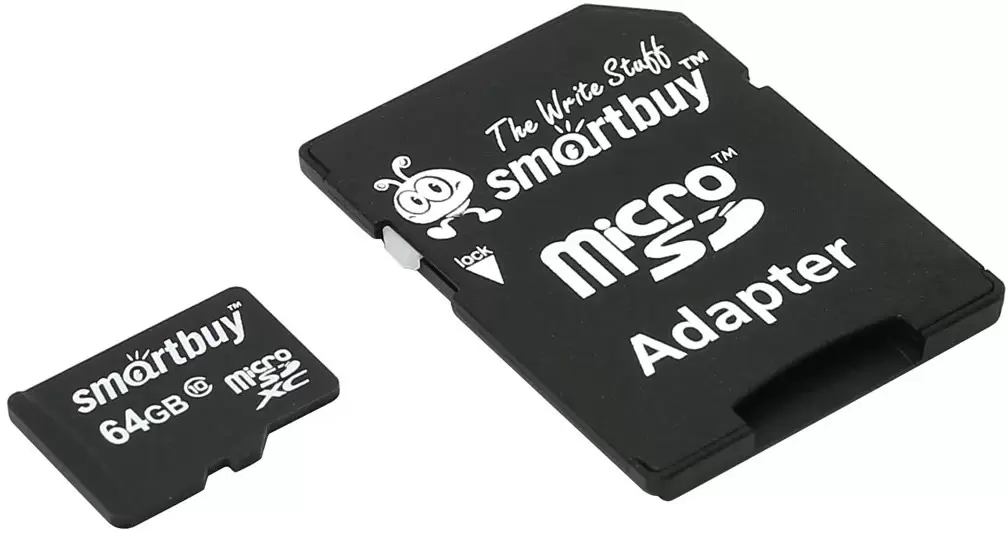 SmartBuy microSDXC SB64GBSDCL10-01LE 64GB (с адаптером)