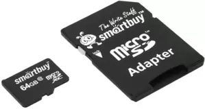 SmartBuy microSDXC SB64GBSDCL10-01LE 64GB (с адаптером)
