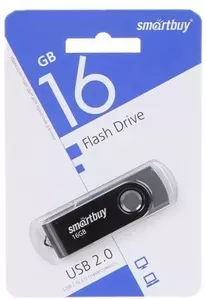 USB Flash SmartBuy UFD 16Gb 2.0 Twist Black SB016GB2TWK фото