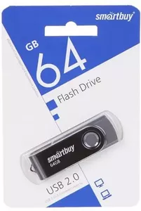 USB-флэш накопитель SmartBuy UFD 2.0 Twist 64Gb Black SB064GB2TWK фото