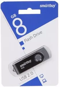 USB-флэш накопитель SmartBuy UFD 2.0 Twist 8Gb Black SB008GB2TWK фото