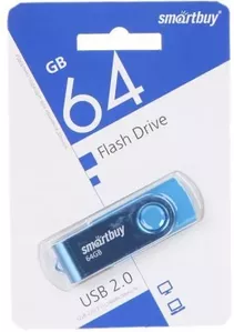 USB Flash SmartBuy UFD 64Gb 2.0 Twist Blue SB064GB2TWB фото