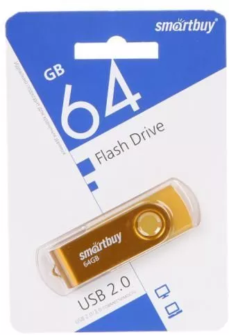 USB Flash SmartBuy UFD 64Gb 2.0 Twist Yellow SB064GB2TWY фото