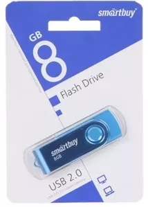 USB Flash SmartBuy UFD 8Gb 2.0 Twist Blue SB008GB2TWB фото