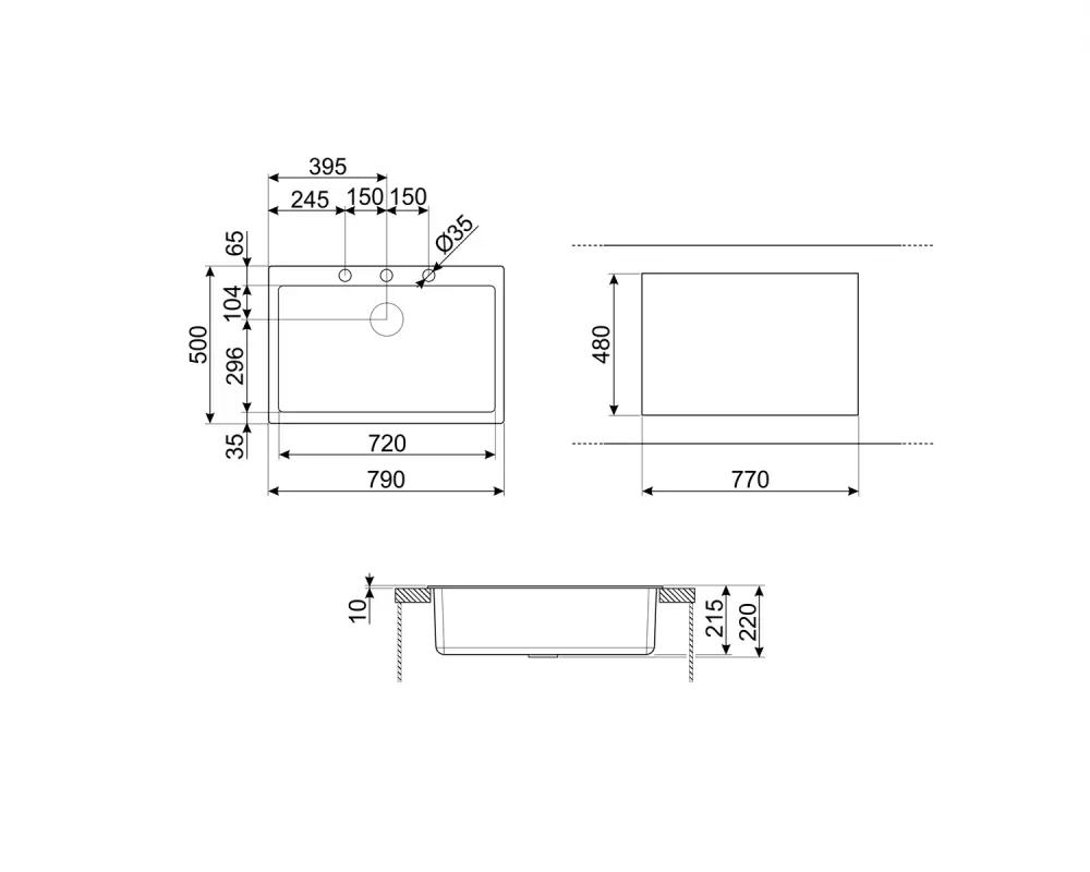 Кухонная мойка Smeg VZ79B фото