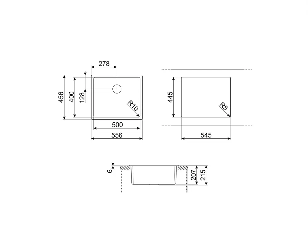 Кухонная мойка Smeg VZP56B фото