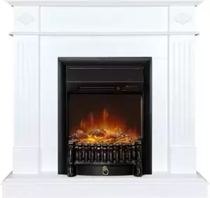 Каминокомплект Smolcom Brighton STD-ASP Fobos FX M Black RC (белый ваниль) фото