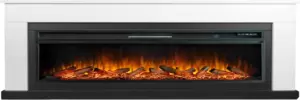 Каминокомплект Smolcom Detroit V60 Vision 60 Log Led (бьянко белый/черный) фото