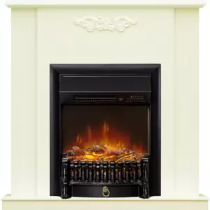 Каминокомплект Smolcom Lumsden STD-ASP Fobos FX M Black RC (белый ваниль) фото