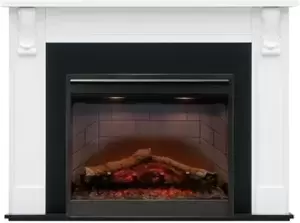 Каминокомплект Smolcom Lyncoln MB/JUP/SYM26 DF2608-INT Symphony 26 (бьянко белый/черный) фото