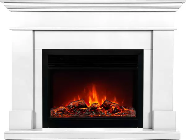 Каминокомплект Smolcom California Mb/Jup/Sym26 Moonblaze Deluxe-S Bl Lt (бьянко белый) фото