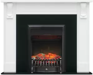 Каминокомплект Smolcom Lyncoln Std-Asp Fobos FX M Black RC (бьянко белый/черный) фото