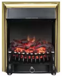 Каминокомплект Smolcom Stone Montebello + Fobos FX Brass RB-STD 5BRFX (белый ваниль/патина коричневая) фото