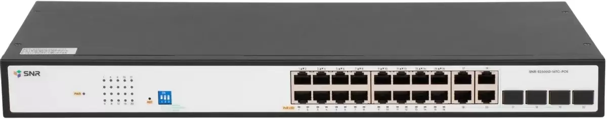 Управляемый коммутатор 2-го уровня SNR SNR-S2300G-16TC-POE фото 4