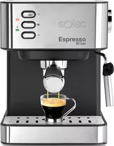 Рожковая кофеварка Solac Espresso 20 Bar (нержавеющая сталь) фото