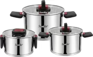 Набор кастрюль Sonifer SF-1193 (3шт, с крышками) фото