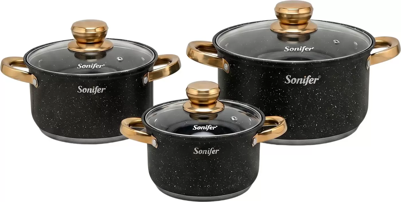 Sonifer SF-1201A (3шт, черный, с крышками)
