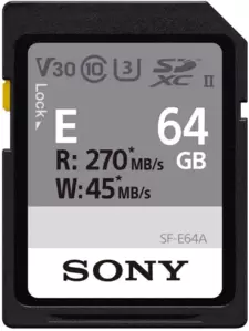 Карта памяти Sony SDXC SF-E64 64GB фото