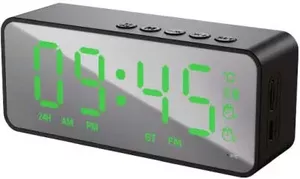 Электронные часы Soundmax SM-1520B (черный с зеленым) фото