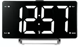 Электронные часы Soundmax SM-1561B (черный с белым) фото