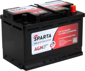 Аккумулятор Sparta AGM-L3 (70Ah) фото