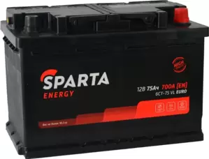 Аккумулятор Sparta Energy 6СТ-75 R+ (75Ah) фото