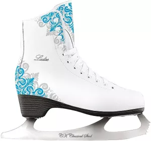 Ледовые коньки Спортивная Коллекция LADIES LUX CORSO 50/50% LEATHER BLUE фото