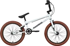 Велосипед Stark Madness BMX 1 2023 (серебристый/черный/коричневый) фото