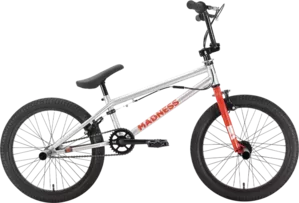 Велосипед Stark Madness BMX 2 2022 (серебристый/оранжевый) фото
