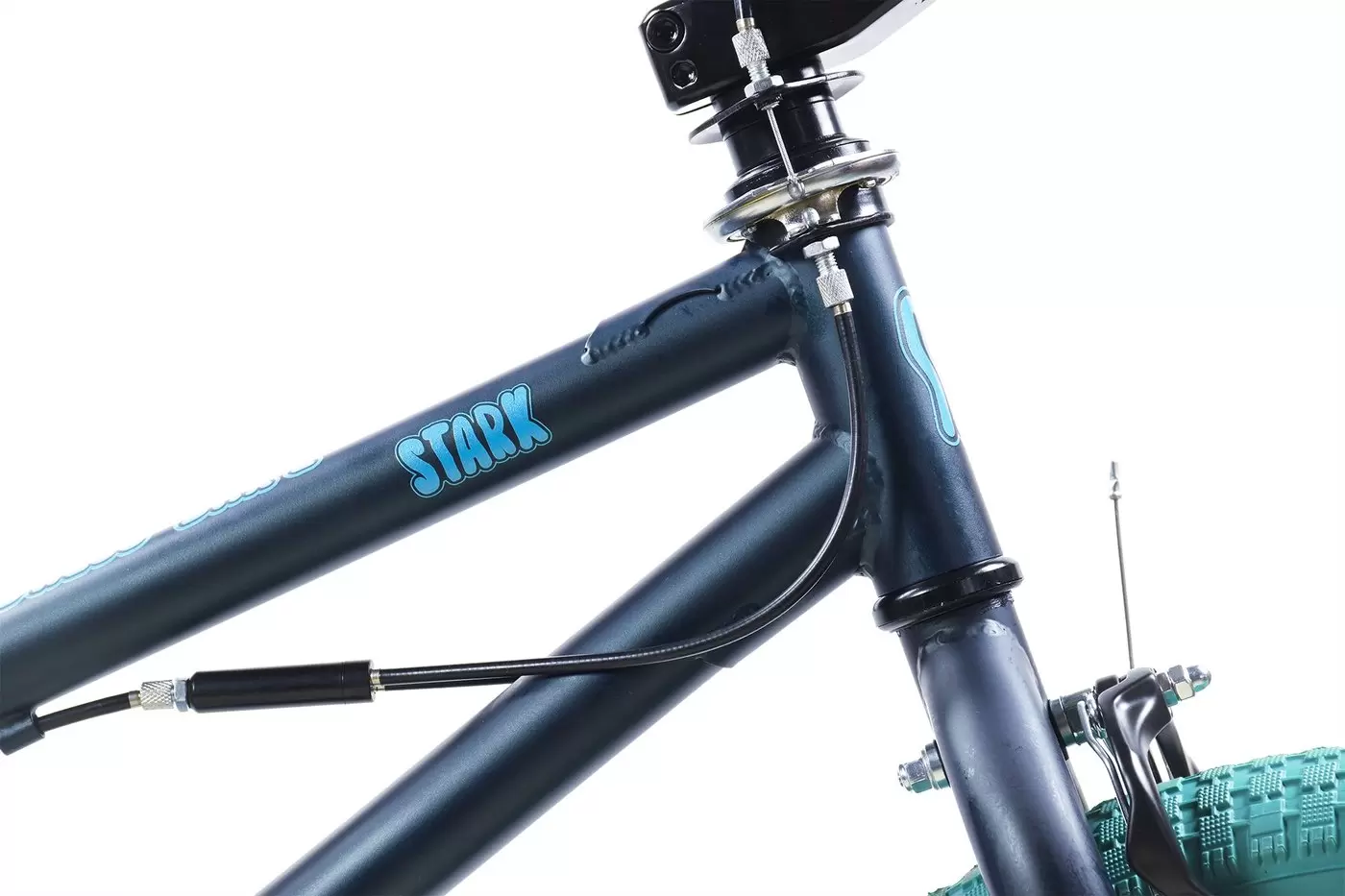 Велосипед Stark Madness BMX 2 2025 (темно-еловый/матовый голубой/голубой) фото