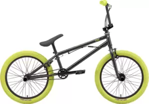 Велосипед Stark Madness BMX 3 2024 (антрацит матовый/антрацит глянцевый/зеленый/хаки) фото