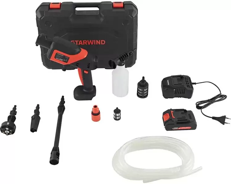 Мойка высокого давления StarWind SBW-25.20-2.1B (с 1-им АКБ, кейс) фото 2