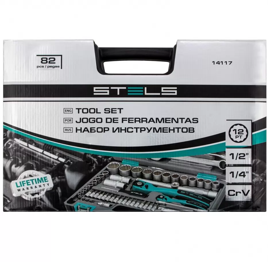 Универсальный набор инструментов Stels 14117 (82 предмета) фото 6