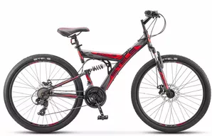 Велосипед Stels Focus MD 26 21-sp V010 2019 (черный/красный) фото