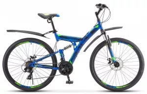 Велосипед Stels Focus MD 27.5 21-sp V010 2020 (синий/зеленый) фото