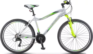 Велосипед Stels Miss 5000 V 26 V050 р.18 2021 (серебристый/салатовый) фото