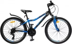 Велосипед Stels Navigator 410 V 24 21-sp V010 2023 (черный/синий) фото